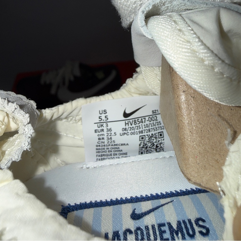 Jacquemus x Nike Moon Shoe Pearl White size 5.5 - Picture 9 of 9